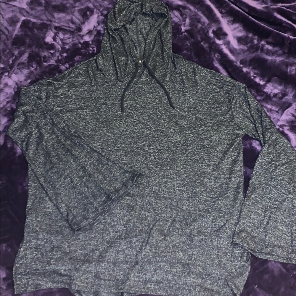 Women’s Mossimo Heather Black bell sleeve hoodie L